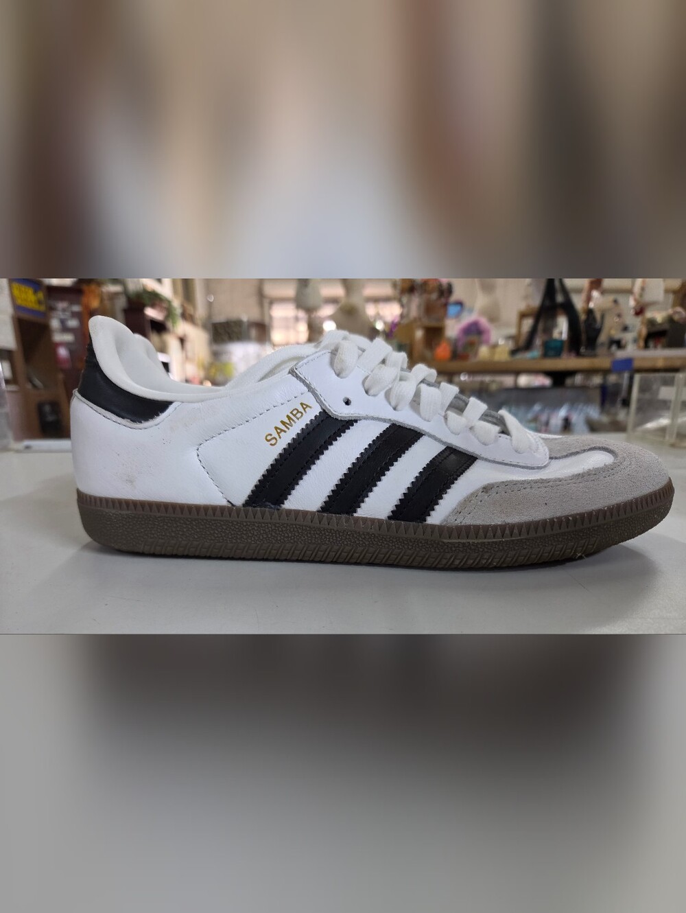 adidas Originals Samba OG White Black Gum Sole Leather Retro Sneakers Women 7.5